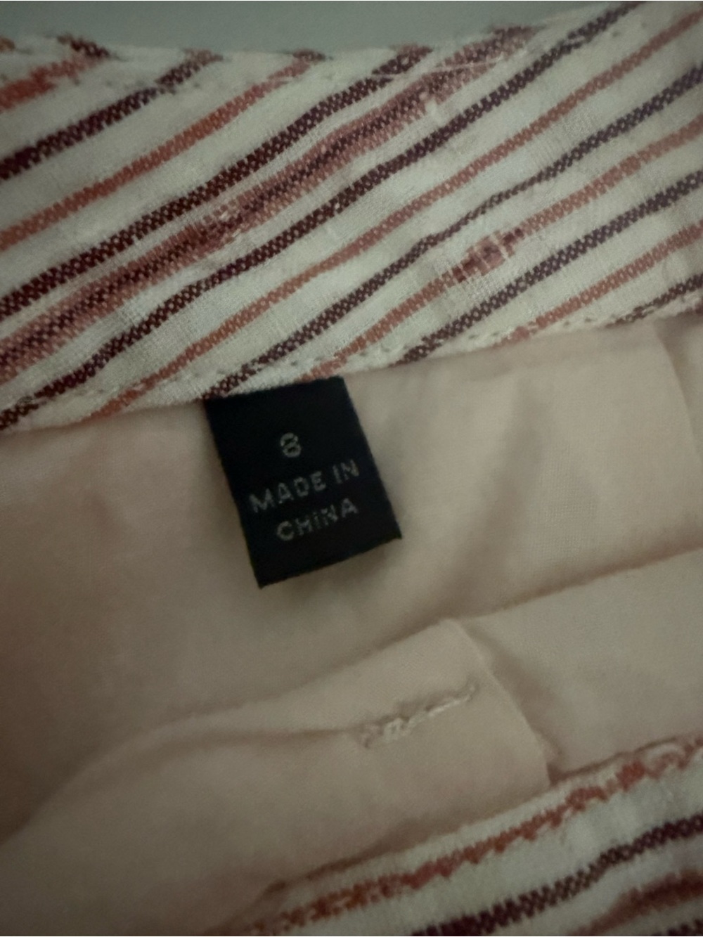 ATM 100% Linen Women's Lined Striped Shorts- 8 - Picture 7 of 9